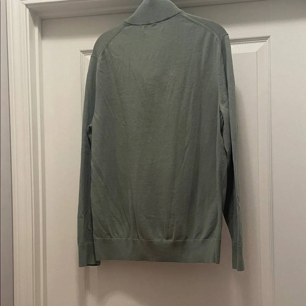 Banana Republic‎ Men's Sage Green Zip-Up Sweater